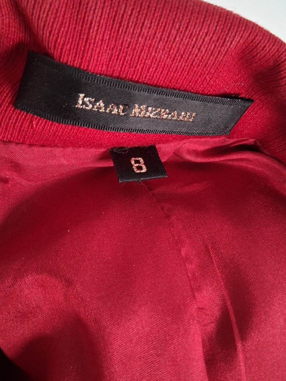 Vintage Isaac Mizrahi Wool Crimson Blazer size US 8 - Picture 3 of 8